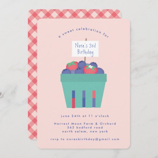 Berry Sweet Kaart (Voorkant / Achterkant)