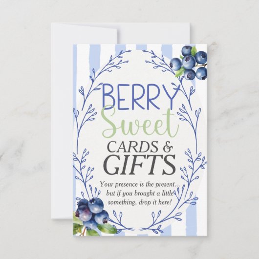 Berry Sweet KAARTEN & GIFTS Blueberry Sign (Voorkant)