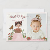 Berry Sweet Kids Verjaardagsfoto Dank u kaart (Voorkant)