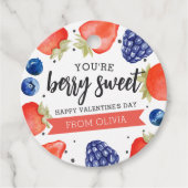 Berry Sweet | Klaslokaal Valentijnsdag Labels (Voorkant)