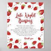 Berry Sweet Late Night Luier Berichten Tafelteken Poster (Voorkant)