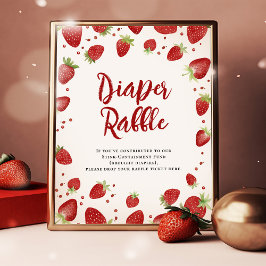 Berry Sweet Luier Raffle Baby shower teken Poster