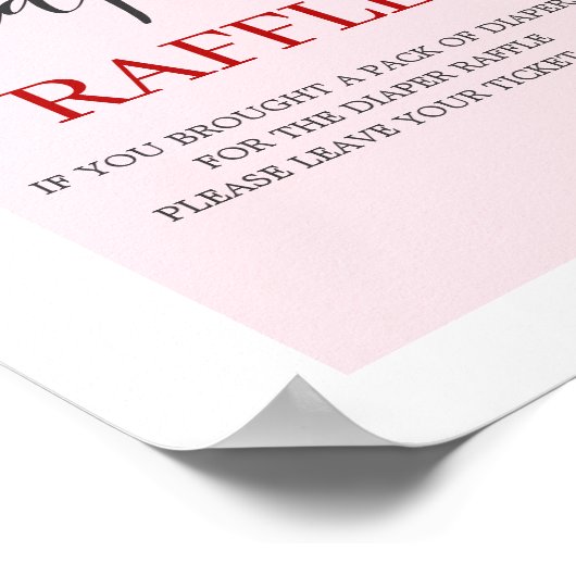 Berry Sweet Luier Raffle teken Poster (Hoek)