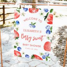 Berry Sweet Meisje Baby shower Welkom