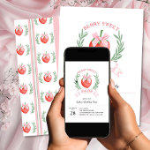 Berry Sweet Meisjes Club Aardbei Bow Verjaardag Kaart