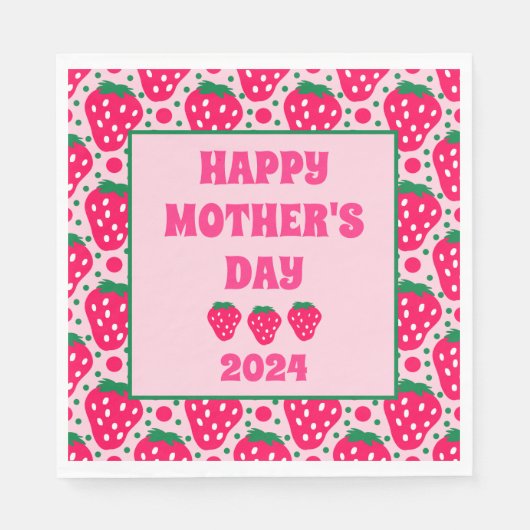 Berry Sweet Moederdag Brunch Party Servet (Voorkant)