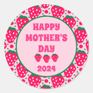 Berry Sweet Moederdag Ronde Sticker