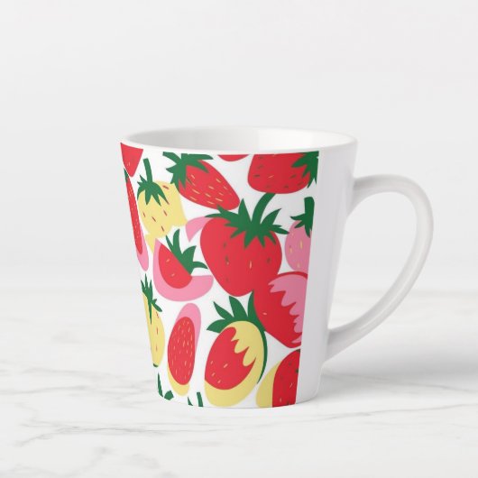 Berry Sweet Mok – Retro Aardbei Cutie (Rechts)