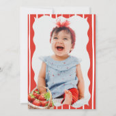 Berry Sweet One 1st Birthday Foto Kaart (Achterkant)