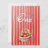 Berry Sweet One 1st Birthday Invitation Kaart (Achterkant)
