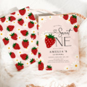 Berry Sweet One 1st Strawberry Birthday Kaart