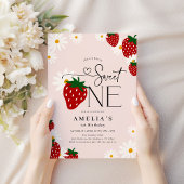 Berry Sweet One 1st Strawberry Birthday Kaart