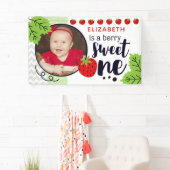 Berry Sweet ONE Aardbei Baby Eerste Verjaardag Spandoek (Insitu)