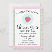 Berry Sweet One Baby shower Kaart (Voorkant)