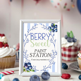 Berry Sweet Paint Station blueberry  Sign  Kaart
