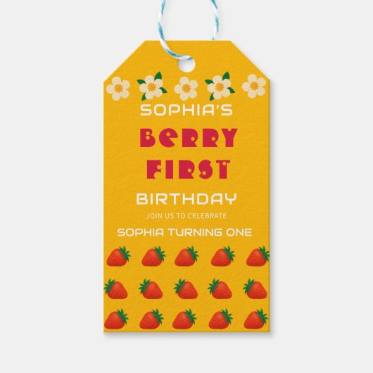 Berry Sweet Party Cadeaulabel (Voorkant)