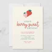 BERRY SWEET PARTY UITNODIGEN KAART (Voorkant)