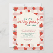 BERRY SWEET PARTY UITNODIGEN KAART (Voorkant)