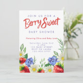Berry Sweet Party uitnodiging (Staand voorkant)
