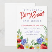 Berry Sweet Party uitnodiging (Voorkant / Achterkant)