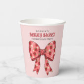 Berry Sweet Party uitnodiging Papieren Bekers (Achterkant)