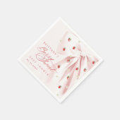 Berry Sweet Pink Bow Baby shower servetten (Hoek)