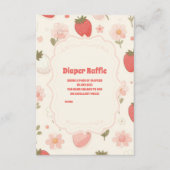 Berry Sweet Pink Coquette Baby Diapper Raffle Informatiekaartje (Voorkant)
