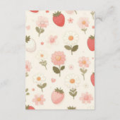 Berry Sweet Pink Coquette Baby Diapper Raffle Informatiekaartje (Achterkant)