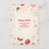 Berry Sweet Pink Coquette Baby Diapper Raffle Informatiekaartje (Voorkant)