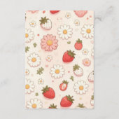 Berry Sweet Pink Coquette Baby Diapper Raffle Informatiekaartje (Achterkant)