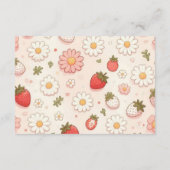 Berry Sweet Pink Coquette Baby Diapper Raffle Informatiekaartje (Achterkant)