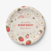 Berry Sweet Pink Coquette Baby Papieren Bordje (Voorkant)