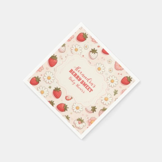 Berry Sweet Pink Coquette Baby Servet (Hoek)