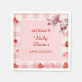 Berry Sweet Pink Coquette Baby shower servetten (Voorkant)
