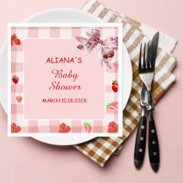 Berry Sweet Pink Coquette Baby shower servetten