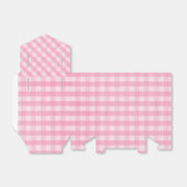 Berry Sweet Pink Gingham Baby shower Favor Box Bedankdoosjes (Uitgevouwen)