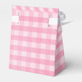 Berry Sweet Pink Gingham Baby shower Favor Box Bedankdoosjes (Achterkant)