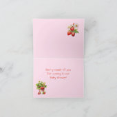 Berry Sweet Pink Gingham Bedankkaart (Binnen)