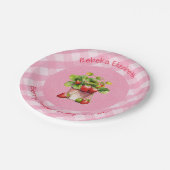 Berry Sweet Pink Gingham douchepapier Bord (Gekanteld)