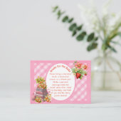 Berry Sweet Pink Gingham douchewand Kaart (Staand voorkant)