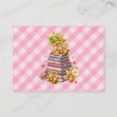 Berry Sweet Pink Gingham douchewand Kaart (Achterkant)