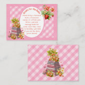 Berry Sweet Pink Gingham douchewand Kaart (Voorkant / Achterkant)