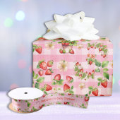Berry Sweet Pink Gingham inpakpapier