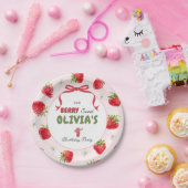 Berry Sweet Pink Waterverf Aardbei Papier Bord (Feest)