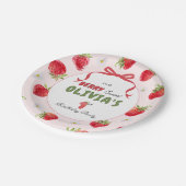 Berry Sweet Pink Waterverf Aardbei Papier Bord (Gekanteld)