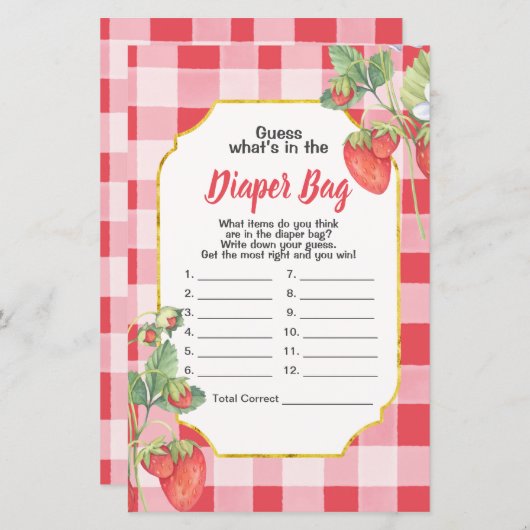 Berry Sweet raad eens wat er in de luiertas zit (Voorkant / Achterkant)