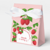 Berry Sweet Raspberry Kids Verjaardagsfeestje - Bedankdoosjes (Voorkant Zijde)
