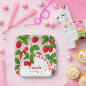 Berry Sweet Raspberry Kids Verjaardagsfeestje - Papieren Bordje (Feest)