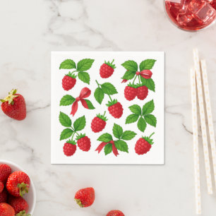 Berry Sweet Raspberry Kids Verjaardagsfeestje Serv Servet