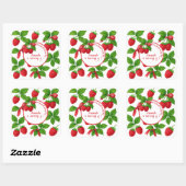 Berry Sweet Raspberry Kids Verjaardagsfeestje - Vierkante Sticker (Vel)
